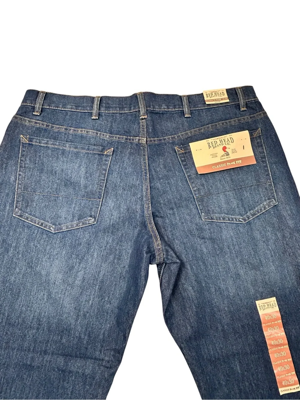 RedHead‎ Classic Flex Fit Men's Straight Leg Blue Jeans NWT 40x30 Denim Casual